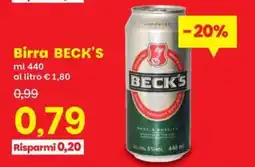 Prix Quality Birra BECK'S offerta