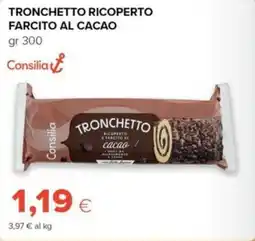 Tigre Tronchetto ricoperto al cacao Consilia offerta