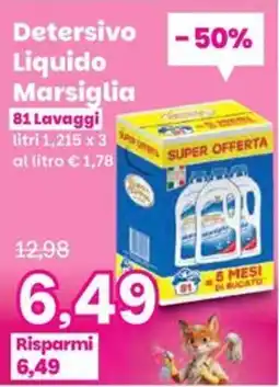 Prix Quality Detersivo Liquido Marsiglia offerta