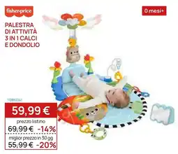 Prenatal Fisher Price Palestra di attività 3 in 1 calci e dondolio offerta