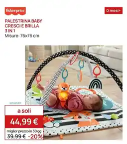 Prenatal Fisher-Price Palestrina Baby Cresci e Brilla 3 in 1 offerta