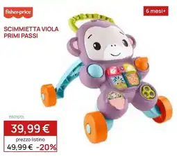 Prenatal Fisher-Price Scimmietta Viola Primi Passi offerta