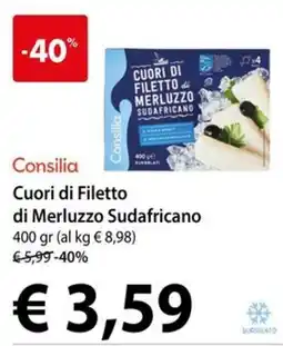 Cadoro Consilia Cuori di Filetto di Merluzzo Sudafricano offerta