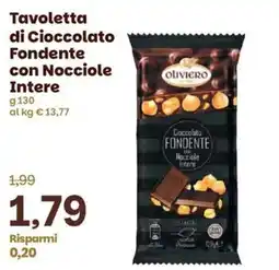 Prix Quality Tavoletta di Cioccolato Fondente con Nocciole Intere Oliviero offerta
