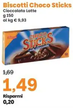Prix Quality Biscotti Choco Sticks offerta