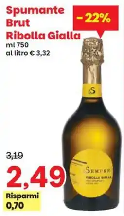 Prix Quality Spumante Brut Ribolla Gialla offerta