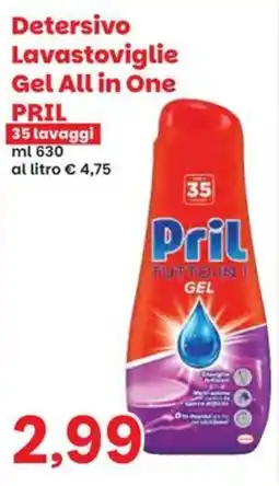 Prix Quality Detersivo Lavastoviglie Gel All in One Pril offerta