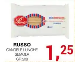 Supermercati Spesa Mia Russo candele lunghe semola offerta