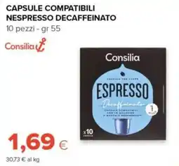Tigre Capsule compatibili Nespresso decaffeinato Consilia offerta