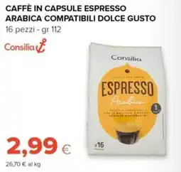 Tigre Caffè in capsule espresso Arabica Consilia offerta