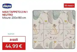 Prenatal Chicco Maxi Tappeto 2 in 1 Neutro offerta