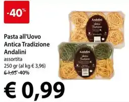 Cadoro Pasta all'Uovo Antica Tradizione Andalini offerta