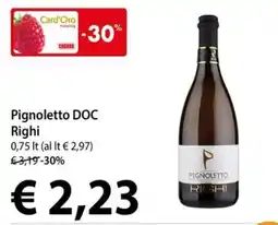 Cadoro Pignoletto DOC Righi offerta