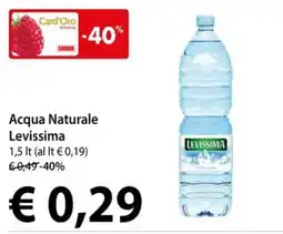 Cadoro Acqua Naturale Levissima offerta