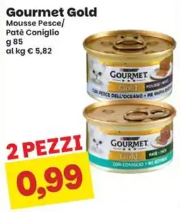 Prix Quality Gourmet Gold Mousse Pesce/ Patè Coniglio offerta