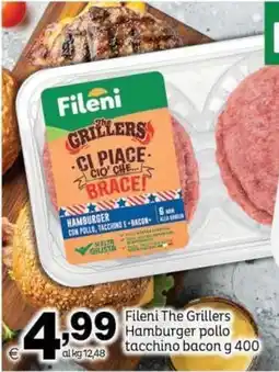 Elite Fileni The Griller Hamburger pollo tacchino bacon offerta