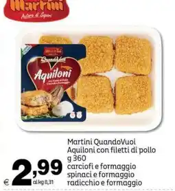 Elite Martini QuandoVuoi Aquiloni con filetti di pollo offerta