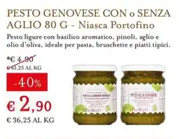 Eataly Pesto genovese con o senza aglio - Niasca Portofino offerta