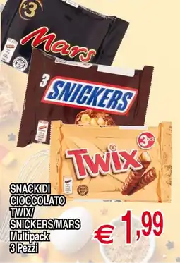 Centro Oceano Snack di cioccolato Twix/Snickers/Mars offerta