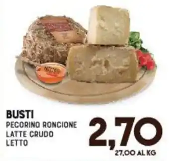 Busti pecorino roncione latte crudo letto