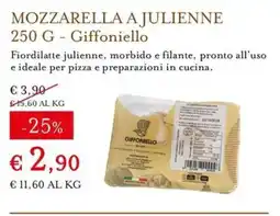 Eataly Mozzarella a julienne Giffoniello offerta