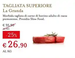 Eataly Tagliata superiore La Granda offerta
