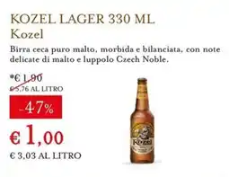 Eataly Kozel Lager offerta