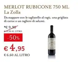 Eataly Merlot Rubicone La Zolla offerta