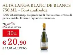 Eataly Alta Langa Blanc de Blancs Fontanafredda offerta