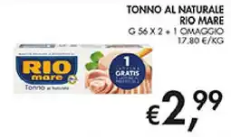 Coal Tonno al naturale Rio Mare offerta