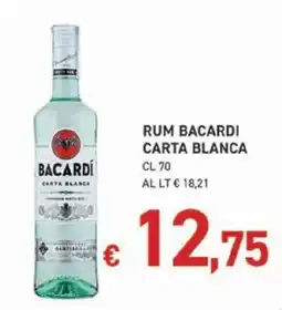 Coal Rum Bacardi Carta Blanca offerta