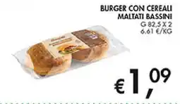 Coal Burger con cereali Maltati Bassini offerta
