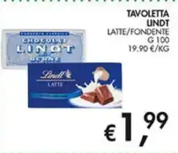 Superstore Coal Tavoletta Lindt Latte/Fondente offerta