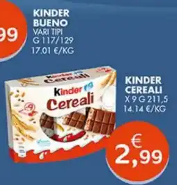 Superstore Coal Kinder Cereali offerta