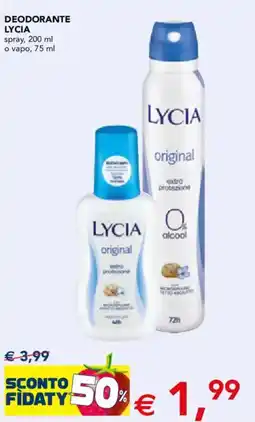 Esselunga Deodorante Lycia offerta