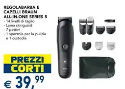 Esselunga Regolabarba e capelli Braun All-in-one series 5 offerta