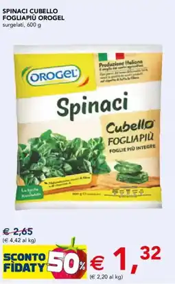 Esselunga Spinaci Cubello Fogliapiù Orogel offerta