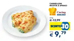 Esselunga Cannelloni ricotta e spinaci Cucina Esselunga offerta