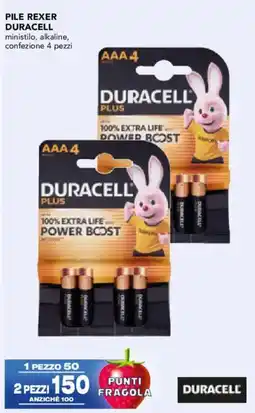 Esselunga Pile Rexer Duracell offerta