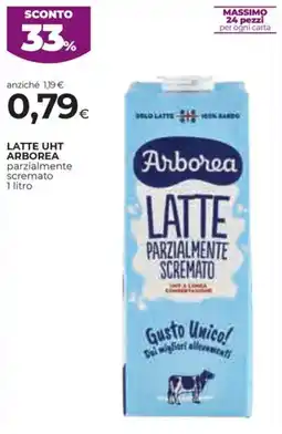 Unicoop Etruria Latte UHT Arborea parzialmente scremato offerta