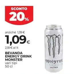 Unicoop Etruria Beveranda energy drink monster offerta