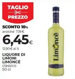 Unicoop Etruria Liquore di limoni Limoncè classico offerta