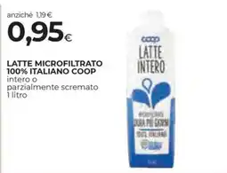 Unicoop Etruria Latte microfiltrato 100% italiano Coop offerta