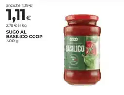 Unicoop Etruria Sugo al basilico Coop offerta