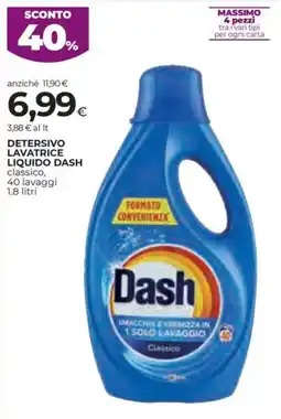 Unicoop Etruria Detersivo lavatrice liquido Dash classico offerta