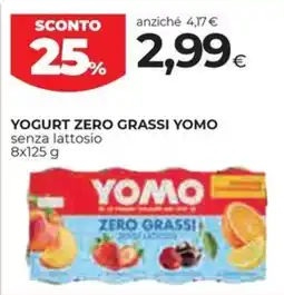 Unicoop Etruria Yogurt zero grassi Yomo senza lattosio offerta