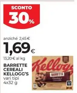 Unicoop Etruria Barrette cereali Kellogg's offerta