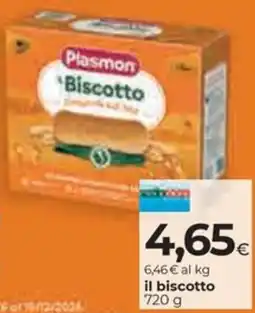 Unicoop Etruria Plasmon Biscotto offerta