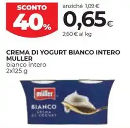 Unicoop Etruria Crema di yogurt bianco intero Muller offerta