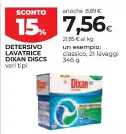 Unicoop Etruria Detersivo lavatrice Dixan Discs offerta